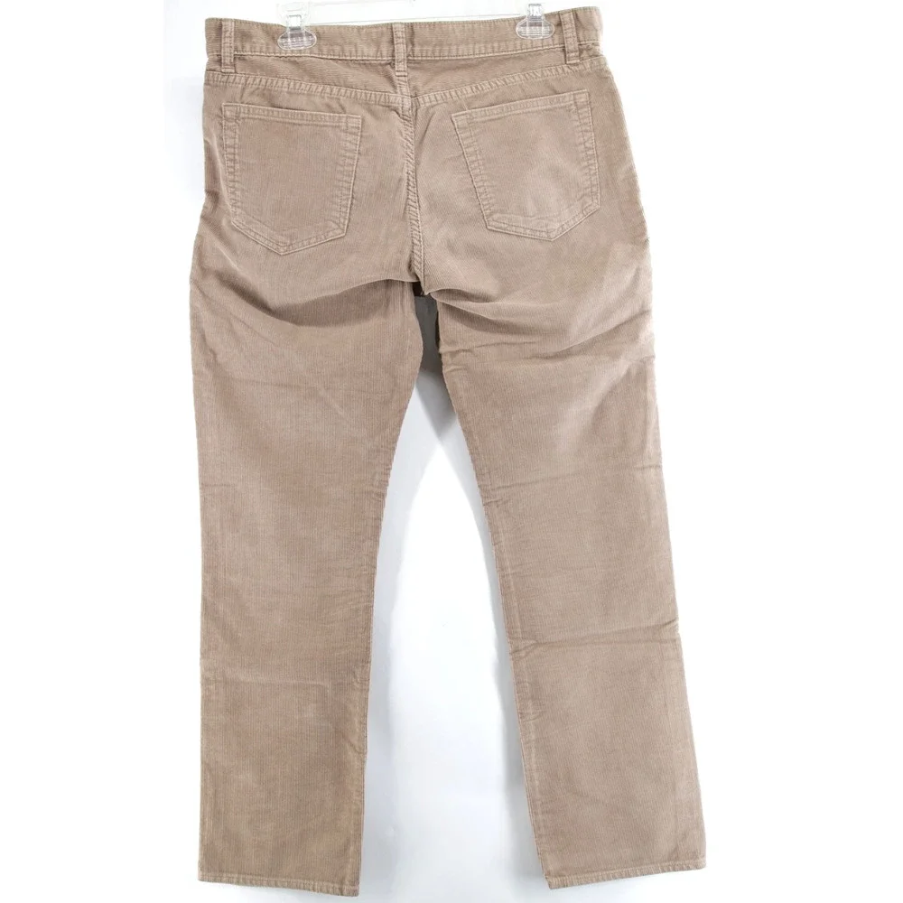 J. Crew 484 Slim Fit Corduroy Pants Mens 33 X 30 Khaki Tan 100% Cotton